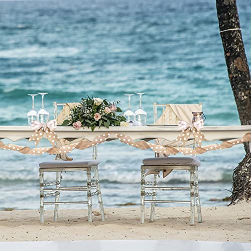 3 Rolls Burlap Wired Ribbons 15 Yards Stripe Dot Buffalo Plaid Pattern Wrapping Gingham Grosgrain Ribbon for DIY Crafts Pa...