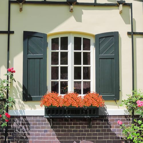 TYISWY 21 Bundles Outdoor Artificial Flowers UV Resistant Fake Silk Flowers No Fade Faux Plastic Plants Garden Porch Windo...