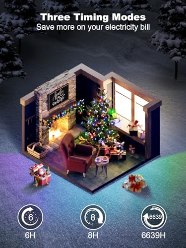 ROSCOO 1000 LED Color Changing Christmas String Lights, 328FT Warm White Multicolor Outdoor Fairy Lights with Remote, Time...