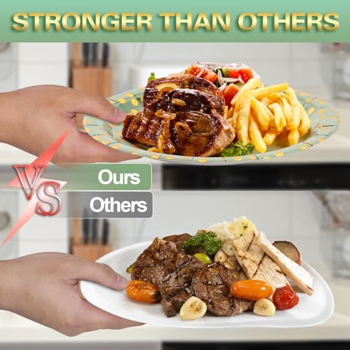 Boocikey 100 Pcs Sage Plates and Napkins Party Supplies,Sage Green Party Plates with Golden Dot for Birthday Baby Shower B...