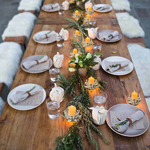 Kolnlala Crystal Lotus Flower Tealight Candle Holders/Glass Tea Light Candlestick Decor Decoration for Christmas Home Wedd...