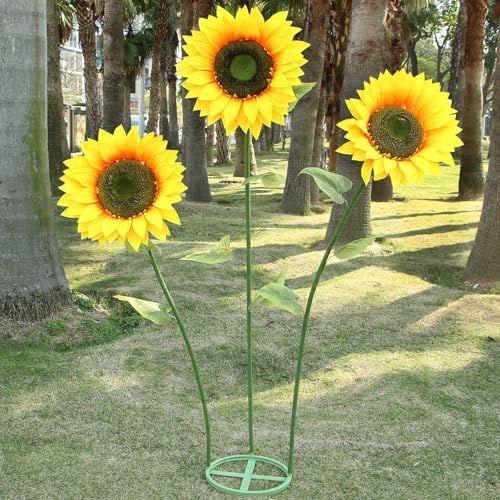 YOFNIRG Sunflowers Artificial Flowers Set,5.6 Ft Giant Silk Fake Sunflower Decoration,Sunflower Decor for Rustic Wedding B...