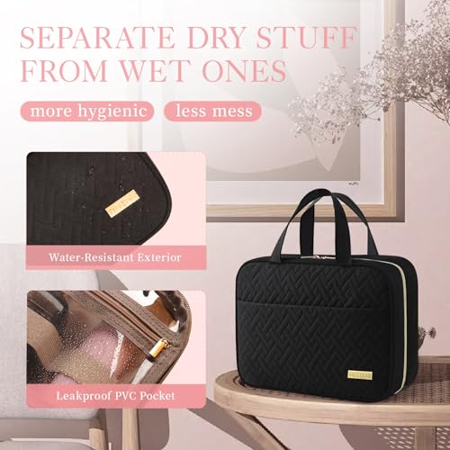 HOTOR Travel Toiletry Bag - Hanging Toiletry Bag for Women & Men, Makeup Bag/Big Comparment, Waterproof for Travel Accesso...