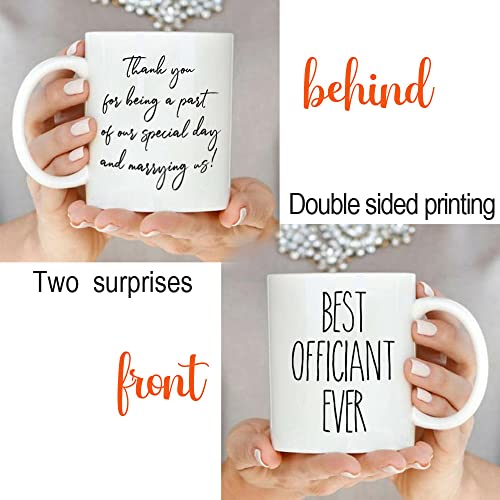 Dnuiyses Wedding Officiant Mug, Funny Wedding Registry Mugs, Best Officiants Ever Gift from Couple, Bride Groom Thank You ...