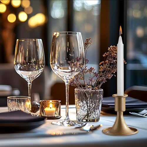 2PCS Candle Holder, OLULU Gold Taper Candle Holders Stand, Candlestick Holders for Table Centerpiece, Wedding, Party, Chri...
