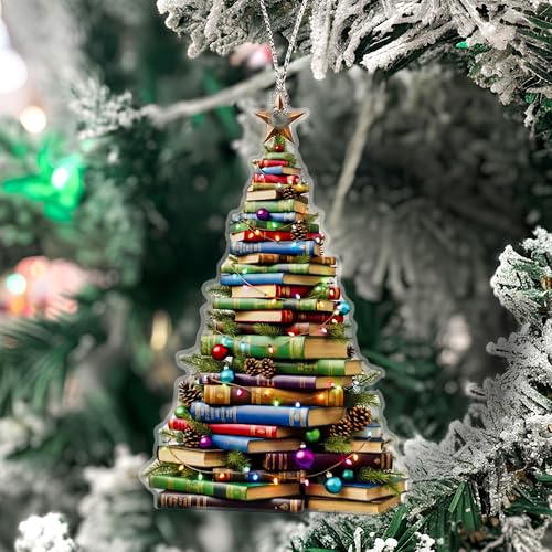 Book Ornament, Book Ornaments for Christmas Tree, Christmas Ornaments 2025, Unique Book Lover Gift, Reading Decor for Tre...