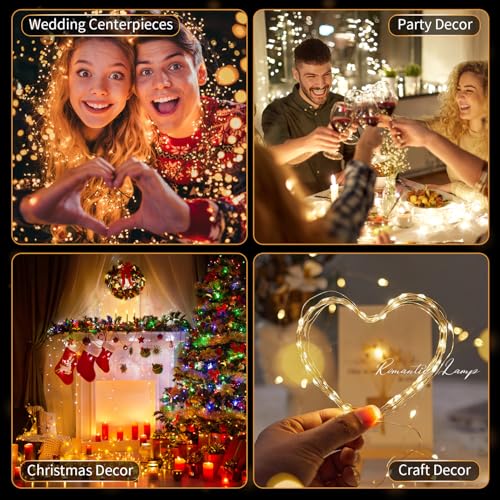 20 Pack LED Fairy Lights Battery Operated,3 Features Blinking Slowly Blinking & just on 7FT 20 LED Waterproof Mini Twinkle...