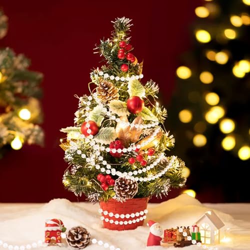 Tiparts Pearls String Beads 33 Feet Crafts Faux Pearl Roll for Christmas Garland Flowers Wedding Party Jewelry Decoration(...