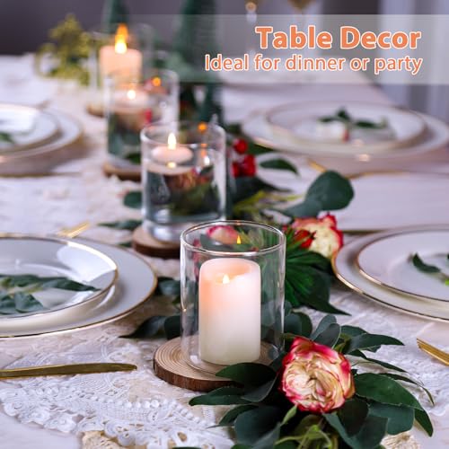 UPBUD 4 Inch Small Glass Cylinder Vases for Centerpieces | 12pcs Clear Flower Vase for Wedding Decorations, Floating Candl...