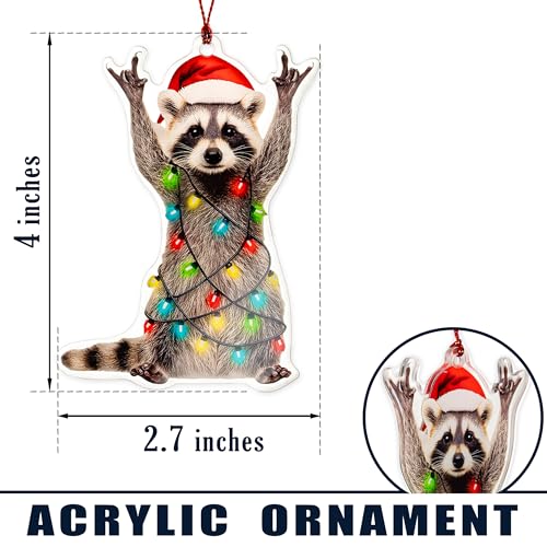 Racoon Christmas Ornament, Christmas Ornaments 2026, Funny Raccoon Gifts for Women Animal Lovers, Animal Gifts for Family,...