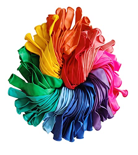 Runch 100pcs Latex Balloons, 12inch Multicolor to Celebrate Latex Balloons, Premium Thick Balloons for Birthday/Party/Chri...