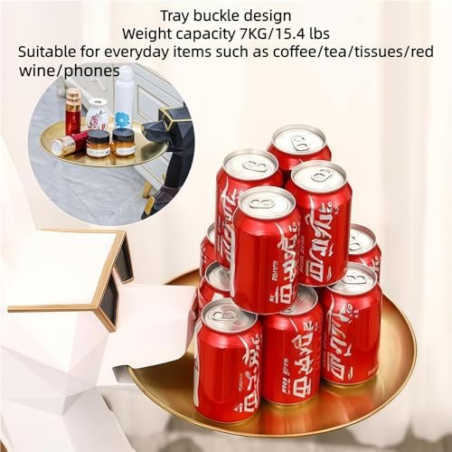 Resin Dog Statue with Tray, Standing Animal Sculpture End Table, Modern Accent Table/Coffee Tables for Living Room Bedroo...