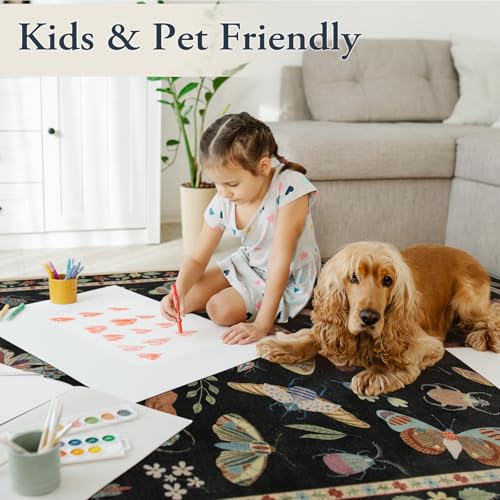 Lahome Insect Hallway Runner Rug, 2'5''x8' Ultra-Thin Washable Runners for Hallways Kitchen, Soft Laundry Room Rug Non-Sli...