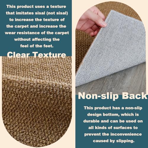 CHAMPLANT Runners Area Rug for Hallways 2x6 Feet Brown Washable Kitchen Runner Non Slip Hall Runners Entryway Runner Rugs ...