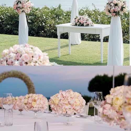 Sggvecsy Cherry Blossom Garland Artificial Cherry Flower Vines 2 Pack Hanging Silk Flowers Garland for Home Wedding Garden...