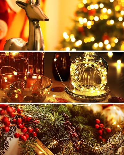 6 Pack Fairy Lights Battery Operated - 7ft 20 LED Twinkle Lights Copper Wire Mini String Lights Firefly Lights for Mason J...