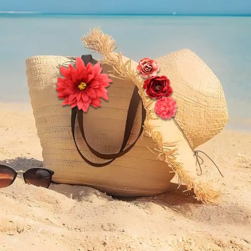 21 Pcs Flower Hair Clips, Silk Fabric Realistic 3D Rose Claw Clip Hairpins for Women Multiple Elegant Designs Boho Wedding...