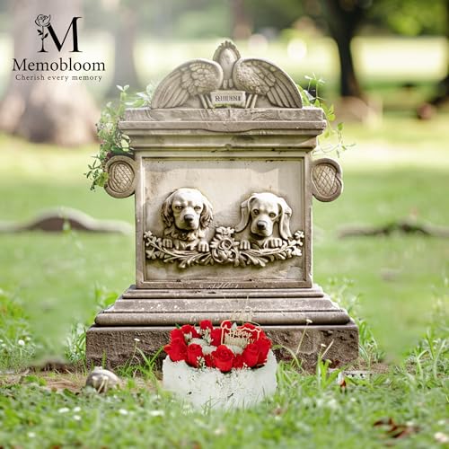 Memobloom Silk Memorial Cake for Cemetery: Grave Decorations Handcrafted Fake Birthday Flowers Cake - Artificial Red Rose ...