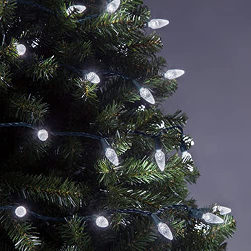 MXTCLM C6 Christmas Lights 50 LED Cool White Strawberry 18ft Waterproof String Lights for Outdoor Indoor Garden Yard Home ...