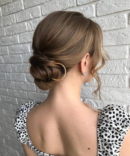 Chanaco French Hair Pins for Women Gold Silver Updo Hair Accessories U Shaped Hair Pins for Buns Twist Hairpin for Styling...