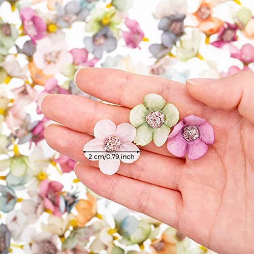 Juexica Mini Flowers for Crafts Small Silk Flowers Artificial Daisy Fake Small Flower Heads Bulk for Crafts Wedding Hair C...