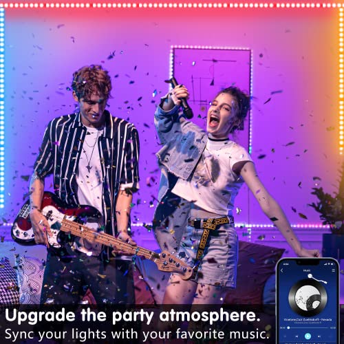 Keepsmile 100ft Led Strip Lights (2 Rolls of 50ft) Bluetooth Smart App Control Music Sync Color Changing RGB Led Light Str...