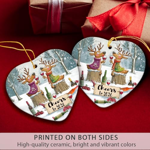 New Year Ornaments - Funny Xmas Gifts for Friends Coworkers Neighbors Family, Unique Ornament Exchange Ideas, Happy New Ye...