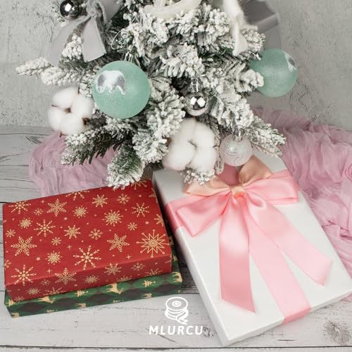 Mlurcu Pink Ribbon 1-1/2 Inch Pink Satin Ribbon Dusty Rose/Rose Gold/Nude/Peach/Pink Ribbons for Gift Wrapping Flower Bouq...