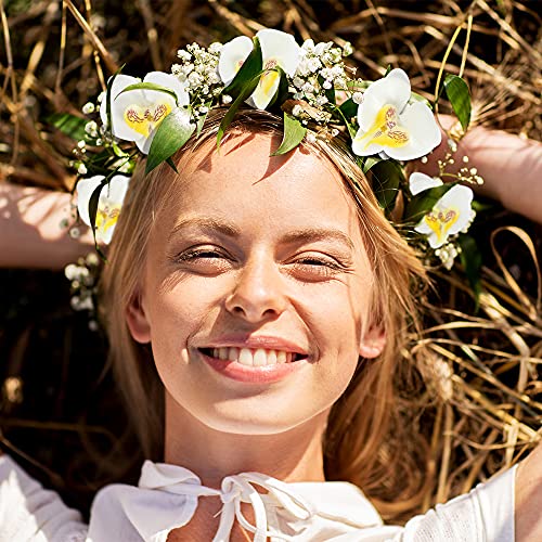 HOKPA Artificial Silk Phalaenopsis Flower Heads, Fake Butterfly Orchid Head Floral Bouquet for Crafts Wedding Decoration D...