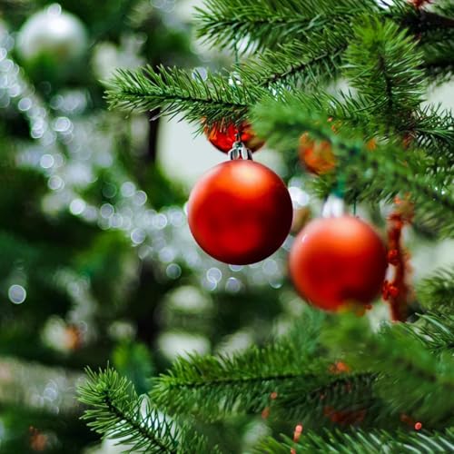 HipTree 30ct Christmas Fall Ornaments Tree Decorations Set-2.36 Inch Copper Shatterproof Decorative Hanging Ball Ornament ...