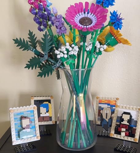 8 inch Iridescent Glass Flower Vases for Centerpiece Table Home Indoor Desk Decor,Ins Modern Boho Style Vase for Wedding H...