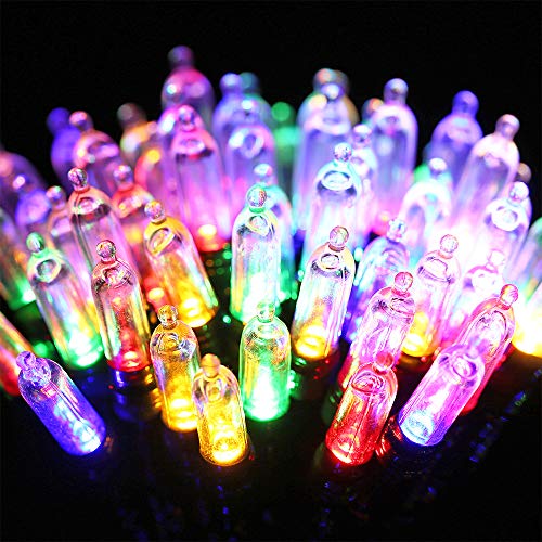 LYHOPE Battery Christmas Lights, 33ft 100 LED Christmas Lights Waterproof 8 Modes Battery Operated String Lights for Outdo...
