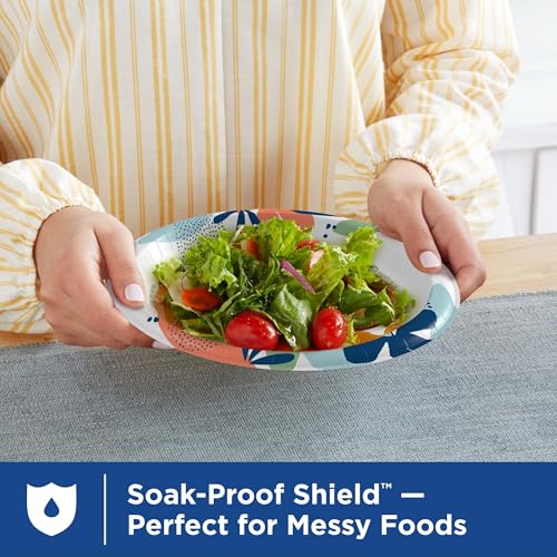 Dixie Medium Paper Plates, 8.5 Inch, 90 Count, 2X Stronger, Microwave-Safe, Soak-Proof, Cut Resistant, Disposable Plates F...