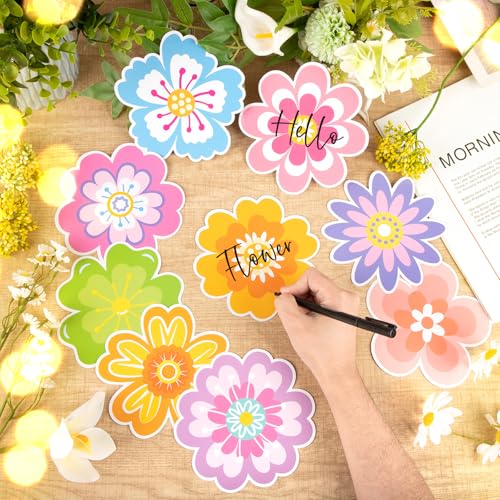 Hedeey 54 Pcs Spring Floral Paper Flower Decor for Spring Bulletin Board Classroom Decoration (Flower 54)