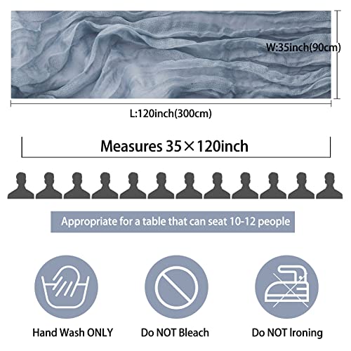 12 Pack 10Ft Cheesecloth Table Runner 35x120 Inch Boho Gauze Table Runner Rustic Cheese Cloth Long Romantic Table Runners ...