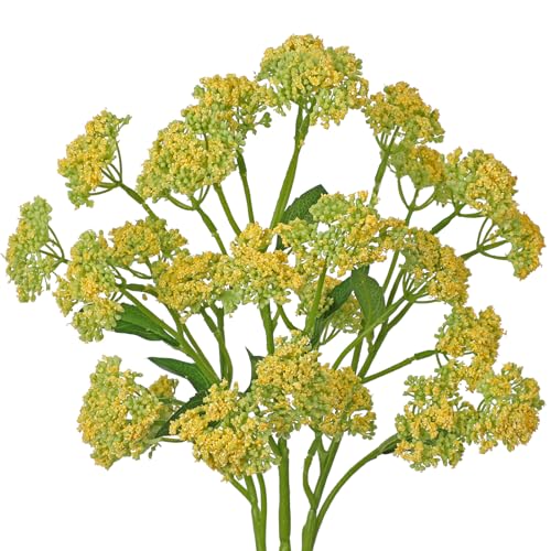 Nature Crafted 3PCS Wildflowers Artificial Flowers Silk Spring Flowers Summer Flower Patrinia Bouquet for Home Wedding Par...