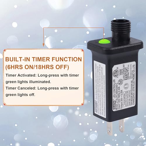 WATERGLIDE Extra Long 328 FT Fairy String Lights, 1000 LED Outdoor Green Wire Christmas Lights, Plug in Mini Light 8 Modes...