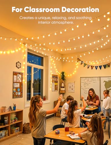 Minetom Globe String Lights, 33 Feet 100 Led Fairy Lights Plug in, 8 Modes with Remote Mini Globe Lights for Indoor Outdoo...