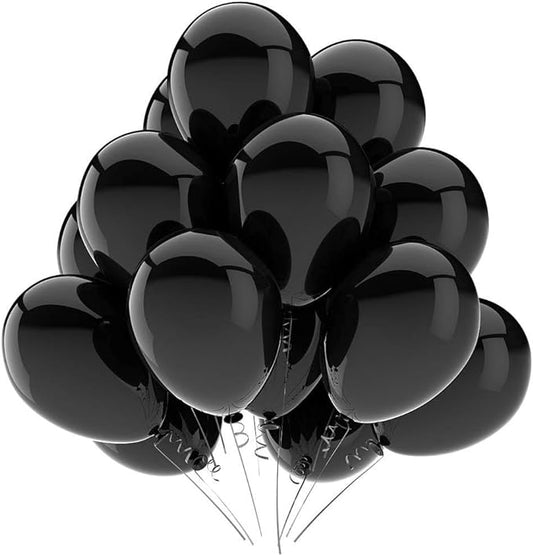 KBZVNAF Black Balloons Latex Party Balloons - 50 Pack 12 inch Helium Matte Black Balloons for Wedding Graduation Baby Show...