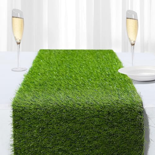 Artificial Grass Table Runners-13 x 84 Inches Faux Grass Table Runner for Golf Themed Party,Synthetic Turf Table Runner fo...