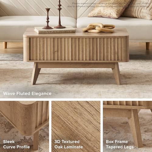 mopio Brooklyn Coffee Table, Lift Top Coffee Tables for Living Room, Mid Century, Modern Farmhouse Center Table with Lifti...