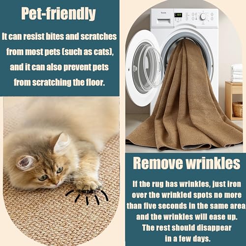 CHAMPLANT Runners Area Rug for Hallways 2x6 Feet Brown Washable Kitchen Runner Non Slip Hall Runners Entryway Runner Rugs ...