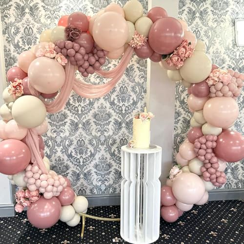 Awenztech Light Pink Balloons 12 inch, Pastel Pink Latex Balloon 50pcs Party Balloons for Graduation Bridal Baby Shower Ge...