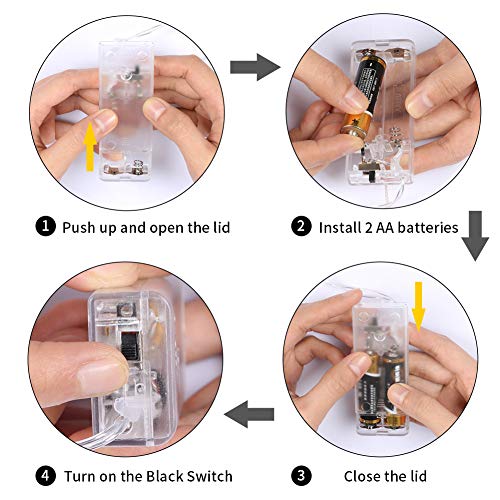 Dremisland Double Circle White Feather Dream Catcher with Mobile LED Fairy Lights Wall Hanging Ornaments Ceiling Decor for...