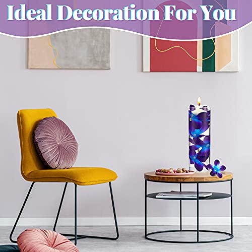 Canlierr 32 Pieces Blue Purple Faux Flowers Blue Orchid Flower Vase Fillers Faux Purple Orchid Wedding Table Centerpieces ...