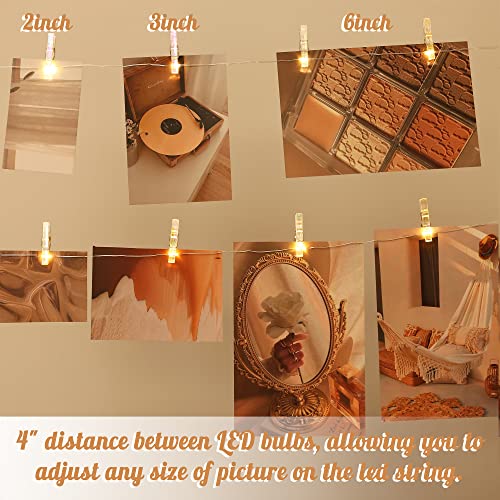 LUSHARBOR Photo Clips String Light,17FT Fairy Lights with 51 Clips, Battery Operated String Lights with Clips for Picture...