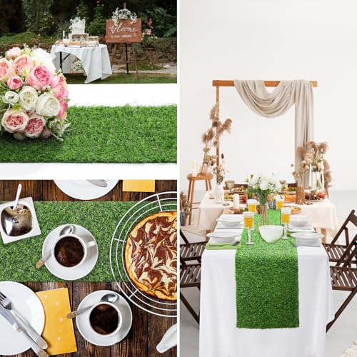 Artificial Grass Table Runners-13 x 84 Inches Faux Grass Table Runner for Golf Themed Party,Synthetic Turf Table Runner fo...