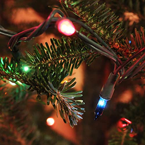 Dazzle Bright Multi-Colored Christmas Mini String Lights, 20FT 100 Count Incandescent Waterproof Fairy Lights Plug in, Con...