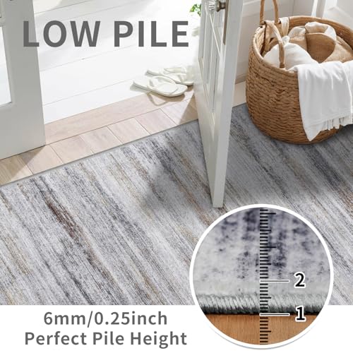 Washable Kitchen Runner Rug for Family: Easy-to-Clean Runners for Hallway Entryway Bedroom - Stain and Water Resistant Rug...
