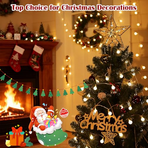 33FT 100LED Christmas Lights Indoor, Globe String Lights for Bedroom 8 Modes with Remote, Outdoor Hanging Fairy Lights for...